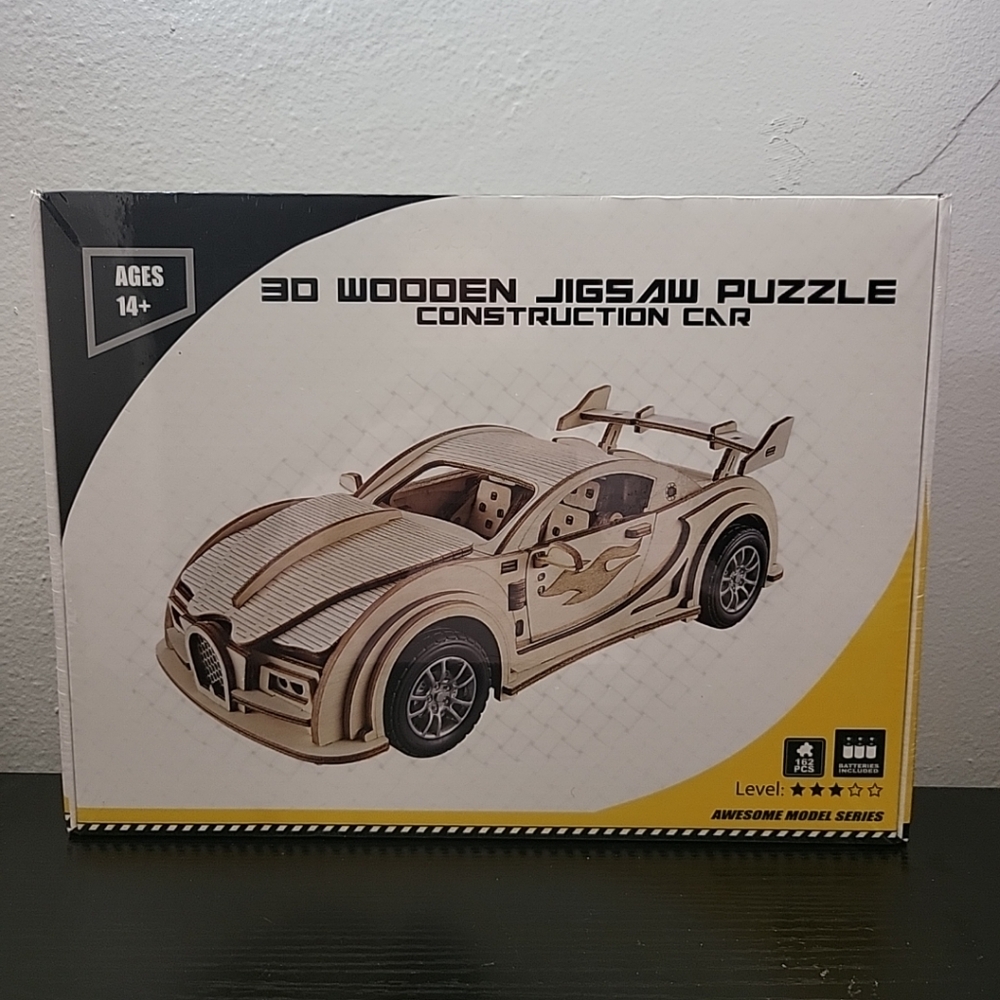 Think Gizmos TG905 - Wooden Racing Car - Build Your own Laser Cut Wood Car Kit